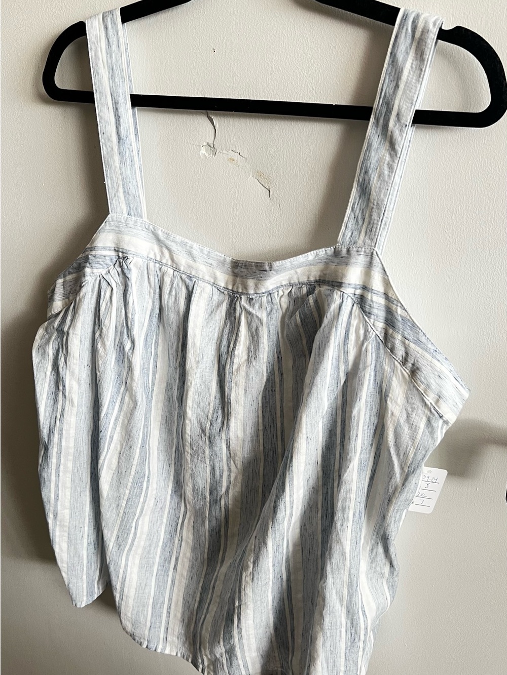 a.n.a Blue & White Striped Sleeveless Cotton Tank